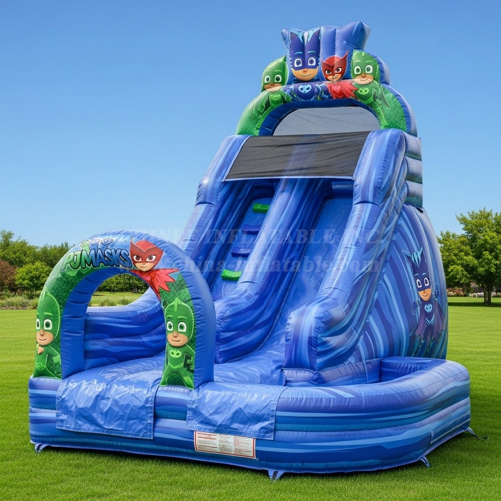 T8-8513 Pj Masks Theme Inflatable Water Slide
