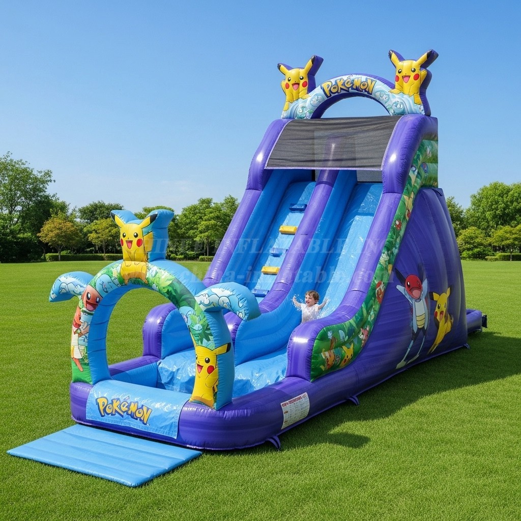 T8-8514 Pokemon Theme Inflatable Water Slide
