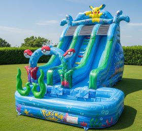 T8-8681 Pokemon Theme Inflatable Water Slide