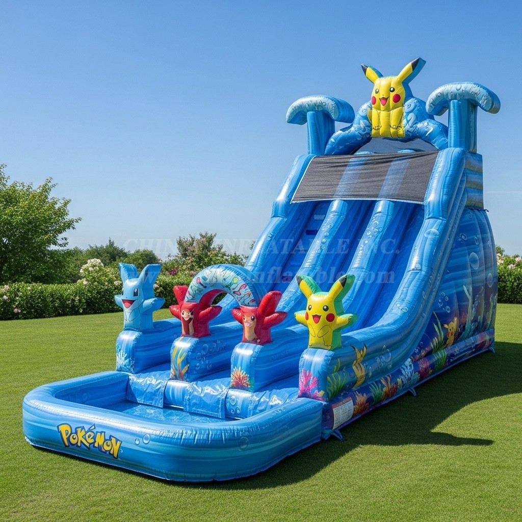 T8-8682 Pokemon Theme Inflatable Water Slide