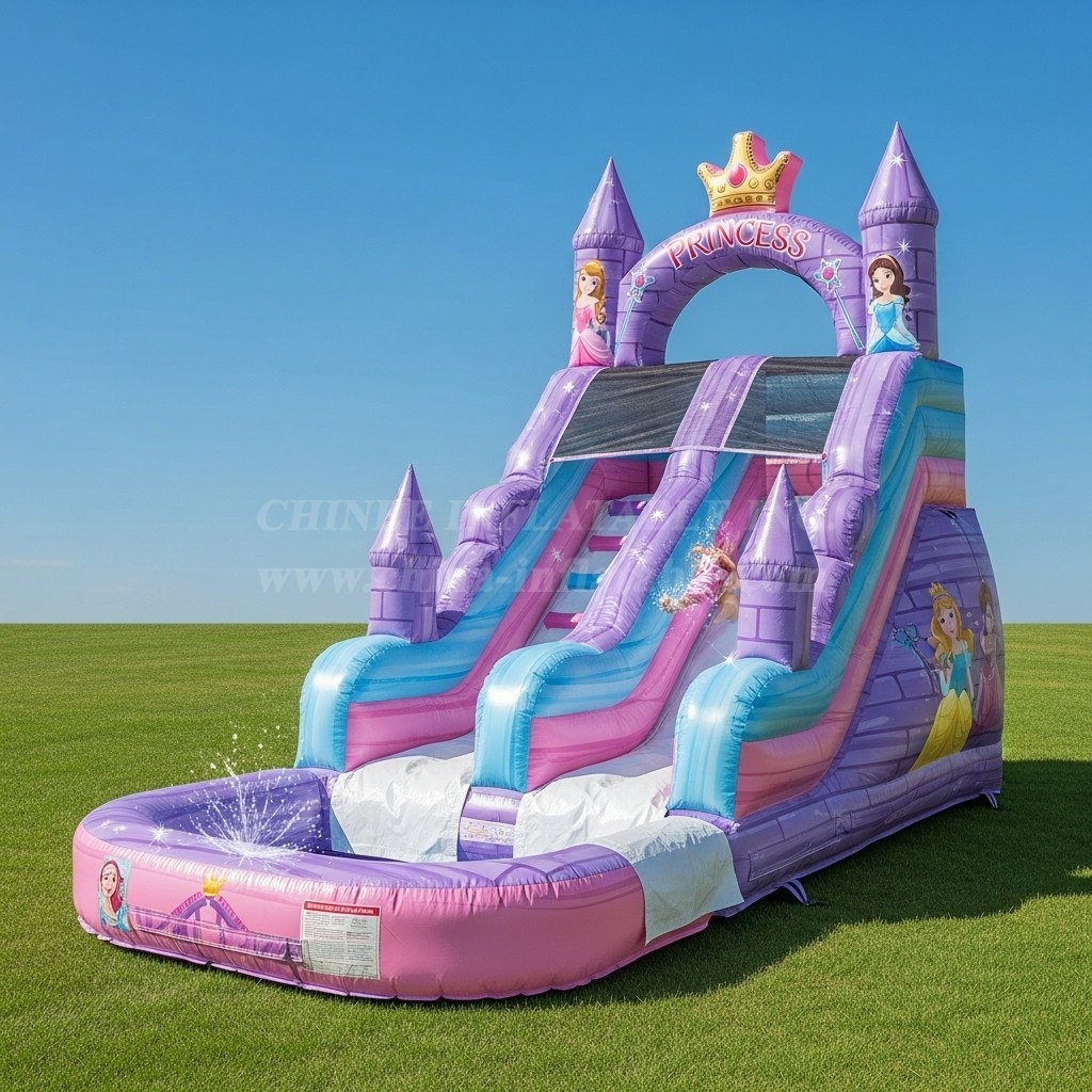 T8-8518 Princess Parties Theme Inflatable Water Slide