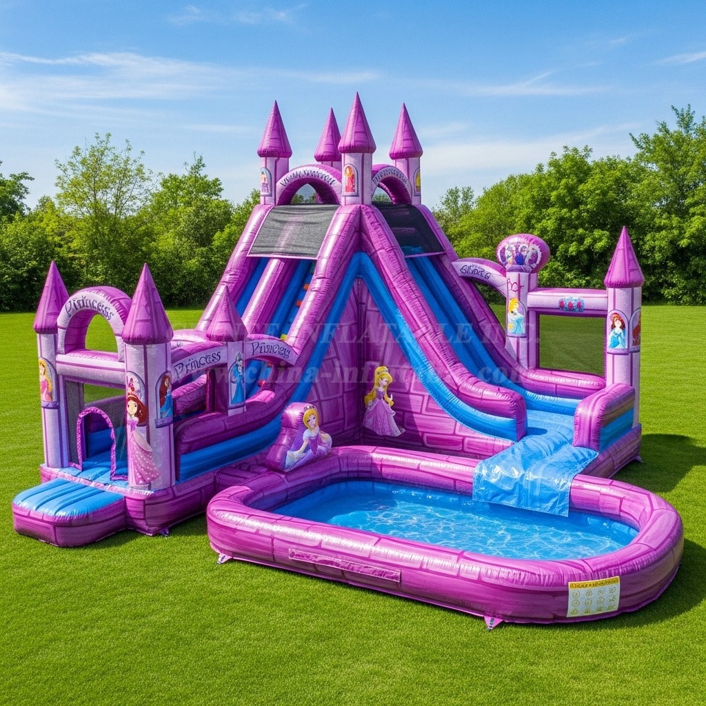 T8-8688 Princess Parties Theme Inflatable Water Slide