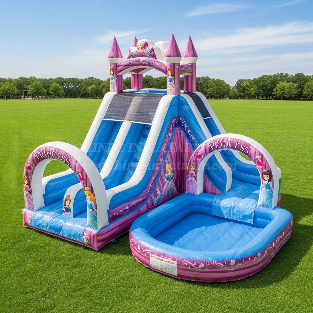 T8-8690 Princess Parties Theme Inflatable Water Slide