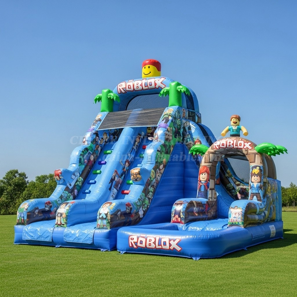 T8-8524 Roblox Theme Inflatable Water Slide
