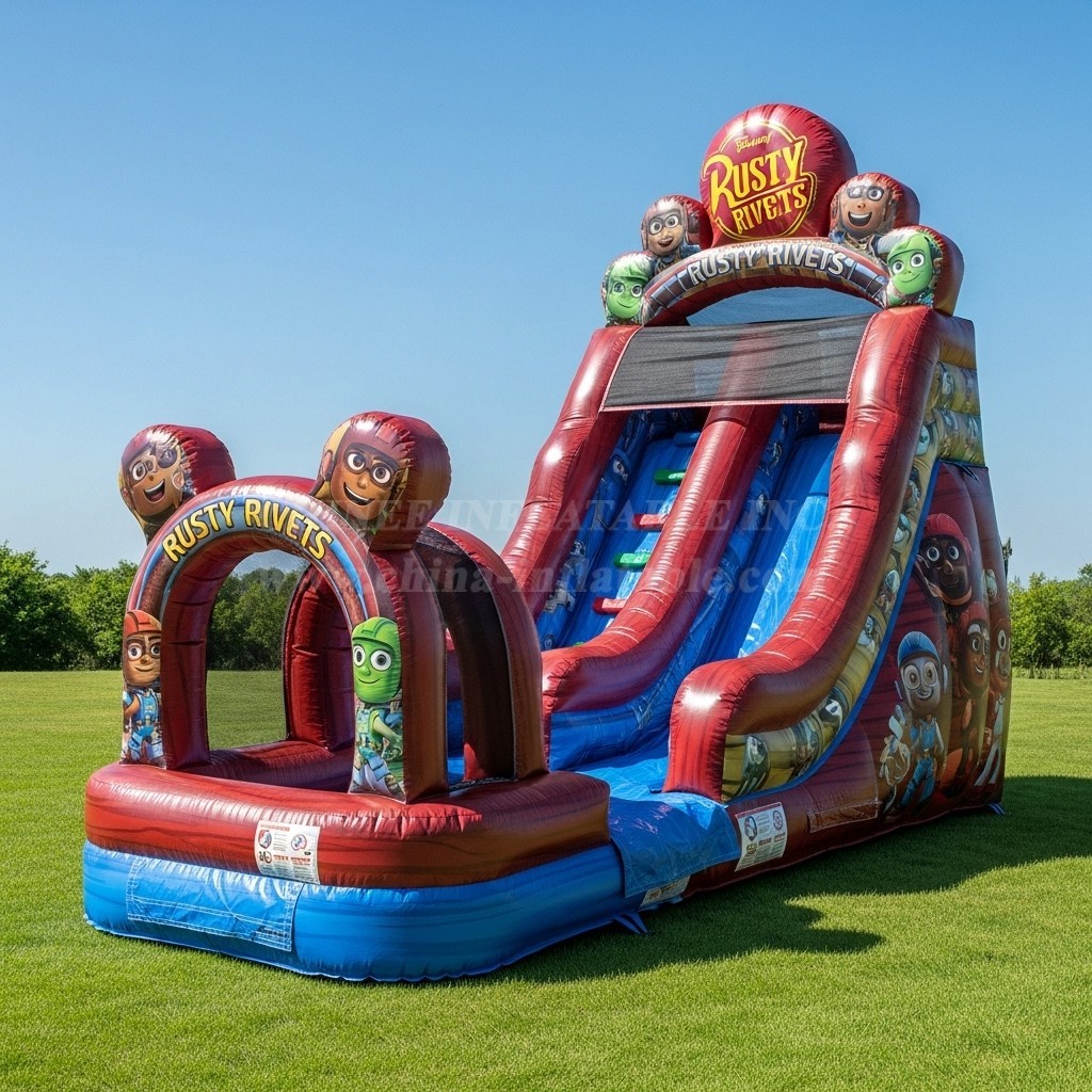 T8-8529 Rusty Rivets Theme Inflatable Water Slide