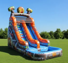 T8-8693 Rusty Rivets Theme Inflatable Water Slide