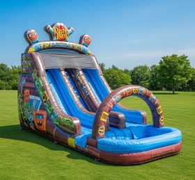 T8-8694 Rusty Rivets Theme Inflatable Water Slide