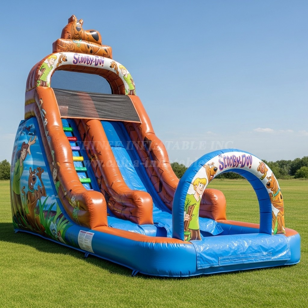 T8-8530 Scooby-Doo Theme Inflatable Water Slide