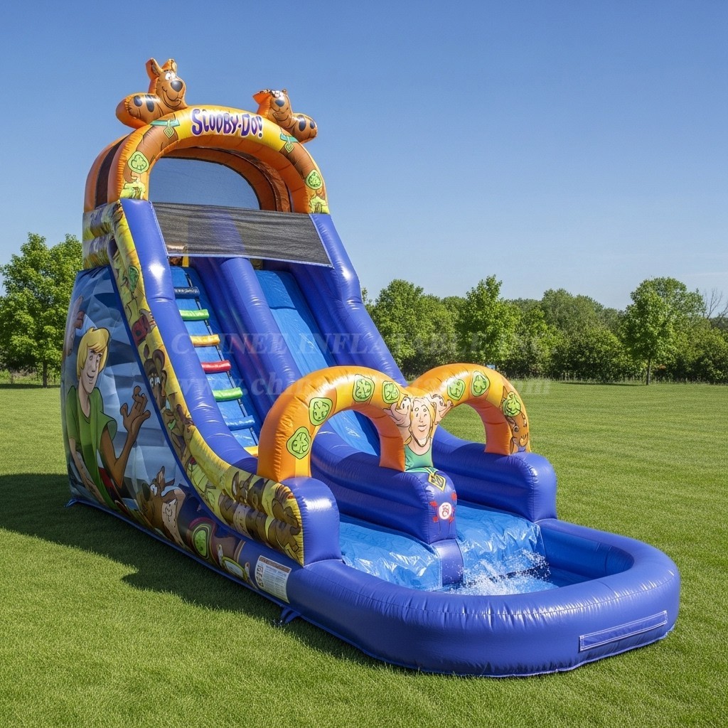T8-8695 Scooby-Doo Theme Inflatable Water Slide