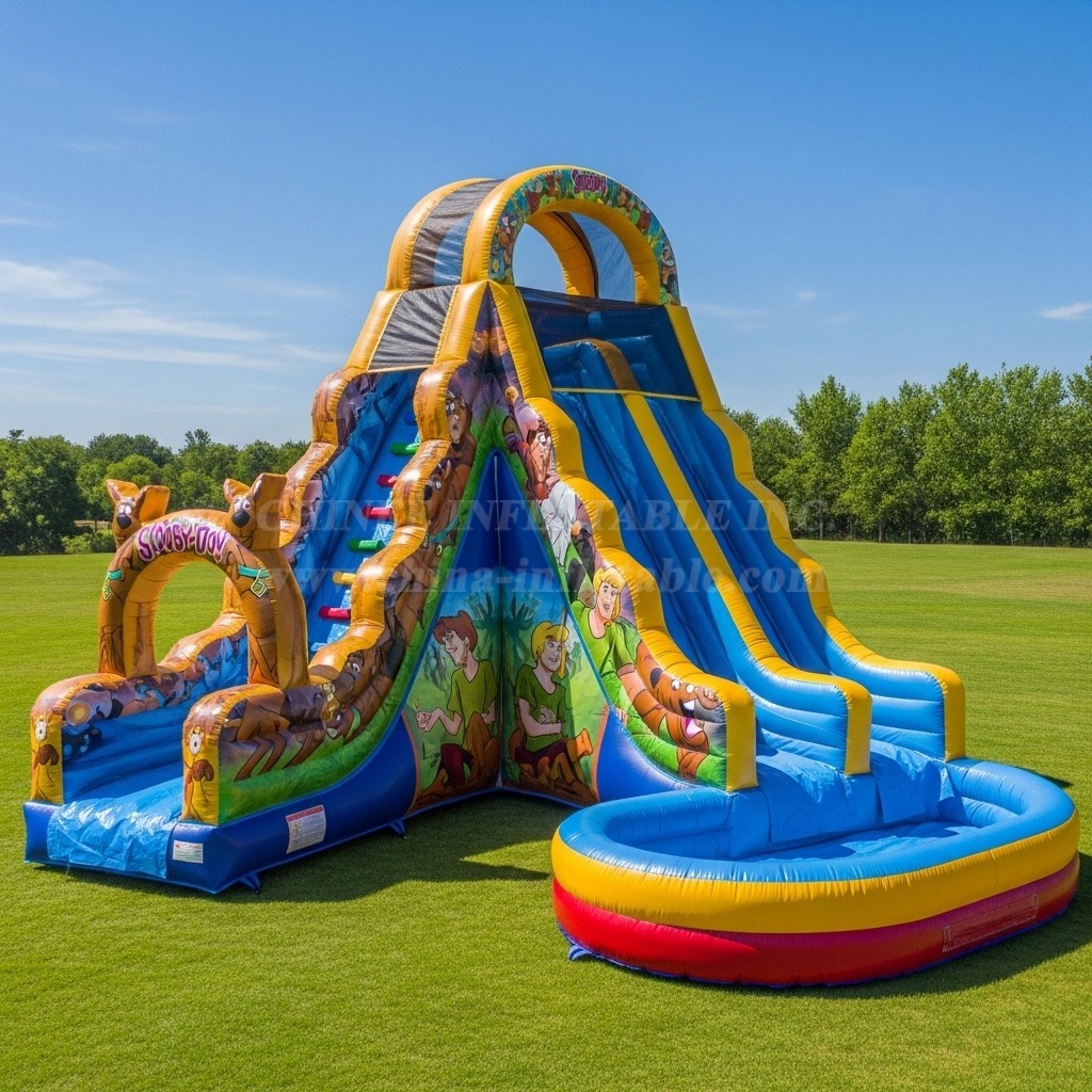 T8-8696 Scooby-Doo Theme Inflatable Water Slide