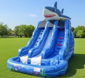 T8-8532 Shark Theme Inflatable Water Slide