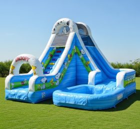 T8-8698 Snoopy Theme Inflatable Water Slide