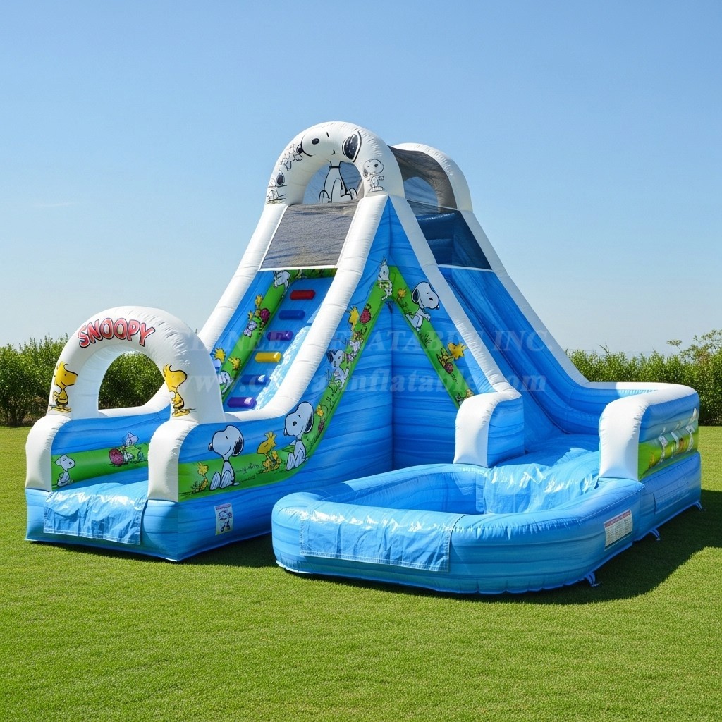 T8-8698 Snoopy Theme Inflatable Water Slide