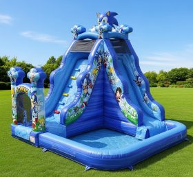 T8-8539 Sonic Theme Inflatable Water Slide