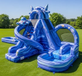 T8-8699 Space Theme Inflatable Water Slide