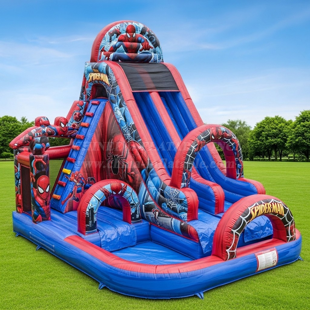 T8-8542 Spider-Man Theme Inflatable Water Slide