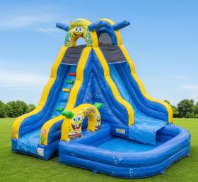 T8-8544 Spongebob Theme Inflatable Water Slide