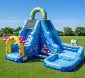 T8-8708 Spongebob Theme Inflatable Water Slide