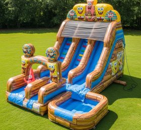 T8-8710 Spongebob Theme Inflatable Water Slide