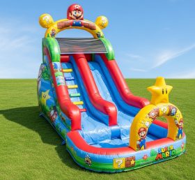 T8-8553 Super Mario Theme Inflatable Water Slide