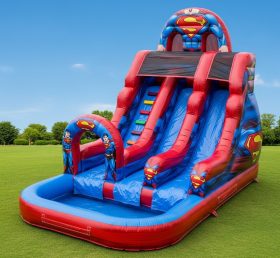 T8-8551 Superman Theme Inflatable Water Slide