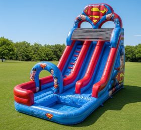 T8-8711 Superman Theme Inflatable Water Slide