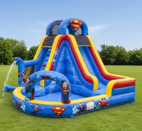 T8-8712 Superman Theme Inflatable Water Slide