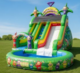 T8-8554 Teletubbies Theme Inflatable Water Slide
