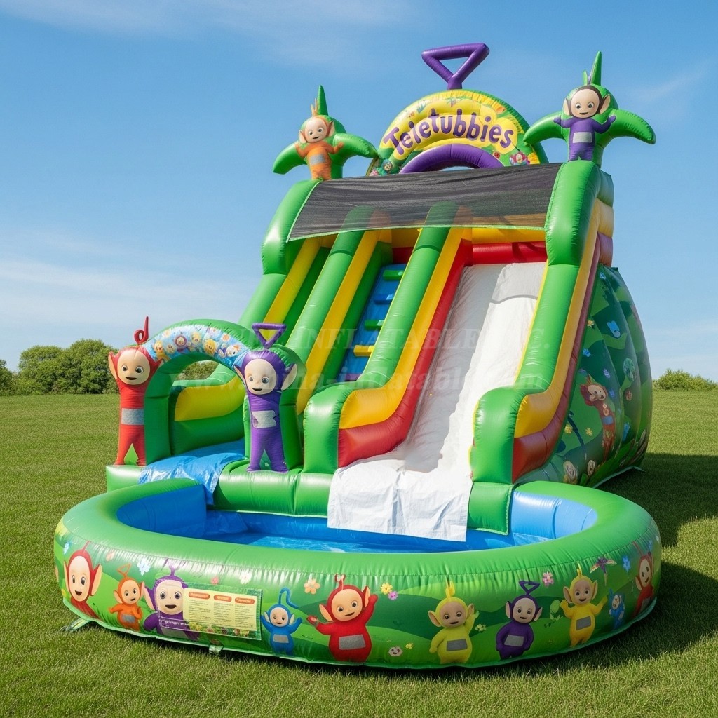 T8-8554 Teletubbies Theme Inflatable Water Slide