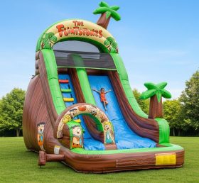 T8-8556 The Flintstones Theme Inflatable Water Slide