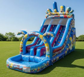 T8-8713 The Simpsons Theme Inflatable Water Slide