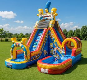 T8-8714 The Simpsons Theme Inflatable Water Slide