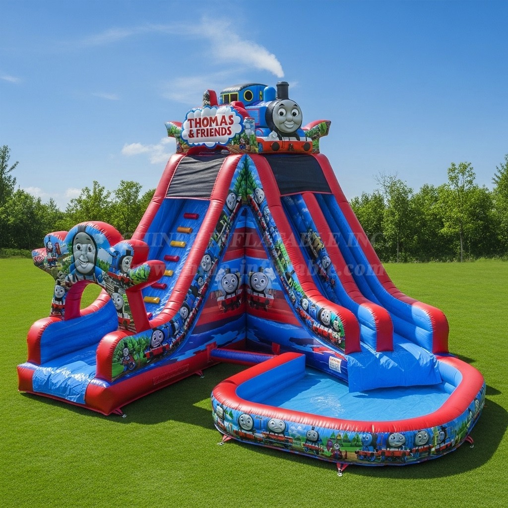 T8-8722 Thomas & Friends Theme Inflatable Water Slide