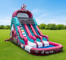 T8-8563 Tiktok Theme Inflatable Water Slide