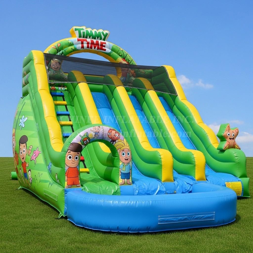 T8-8564 Timmy Time Theme Inflatable Water Slide