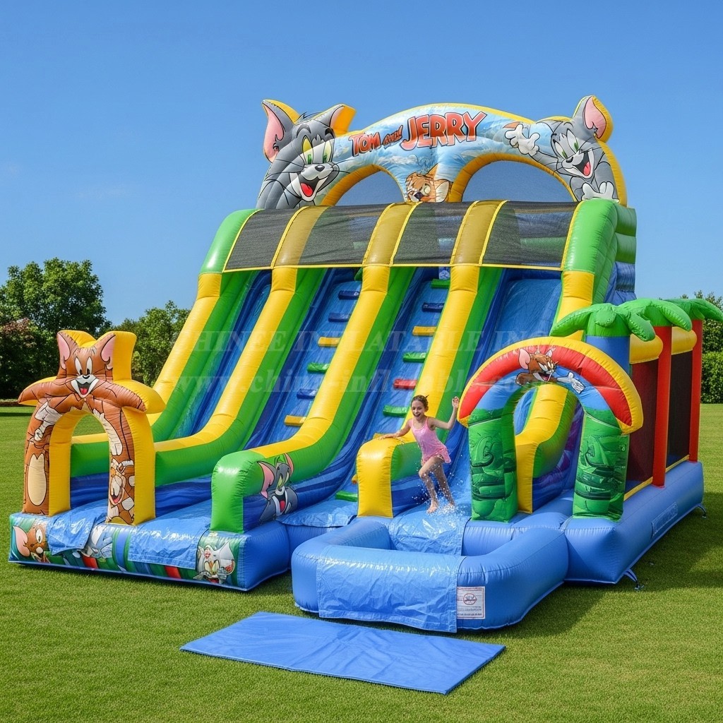 T8-8570 Tom And Jerry Theme Inflatable Water Slide