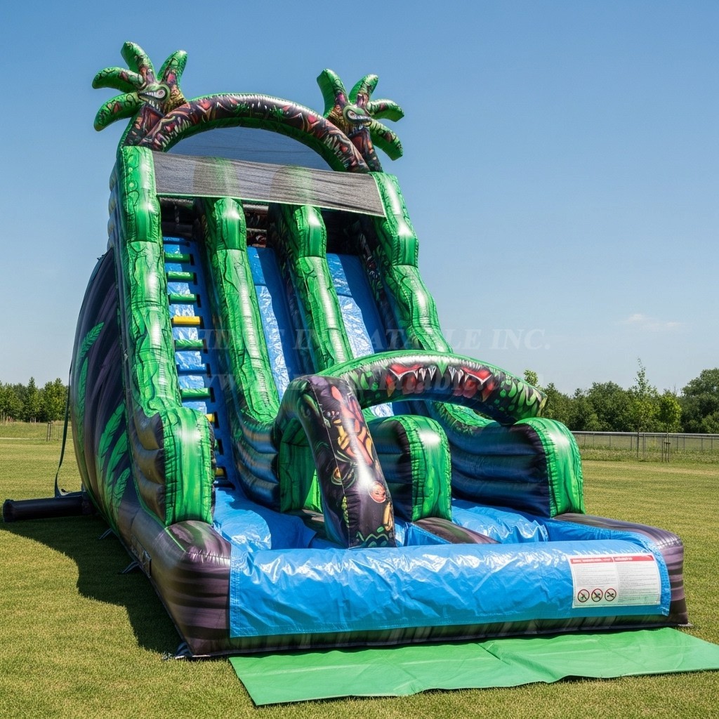T8-8571 Toxic Theme Inflatable Water Slide