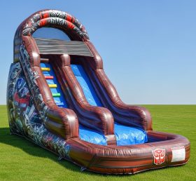 T8-8574 Transformers Theme Inflatable Water Slide