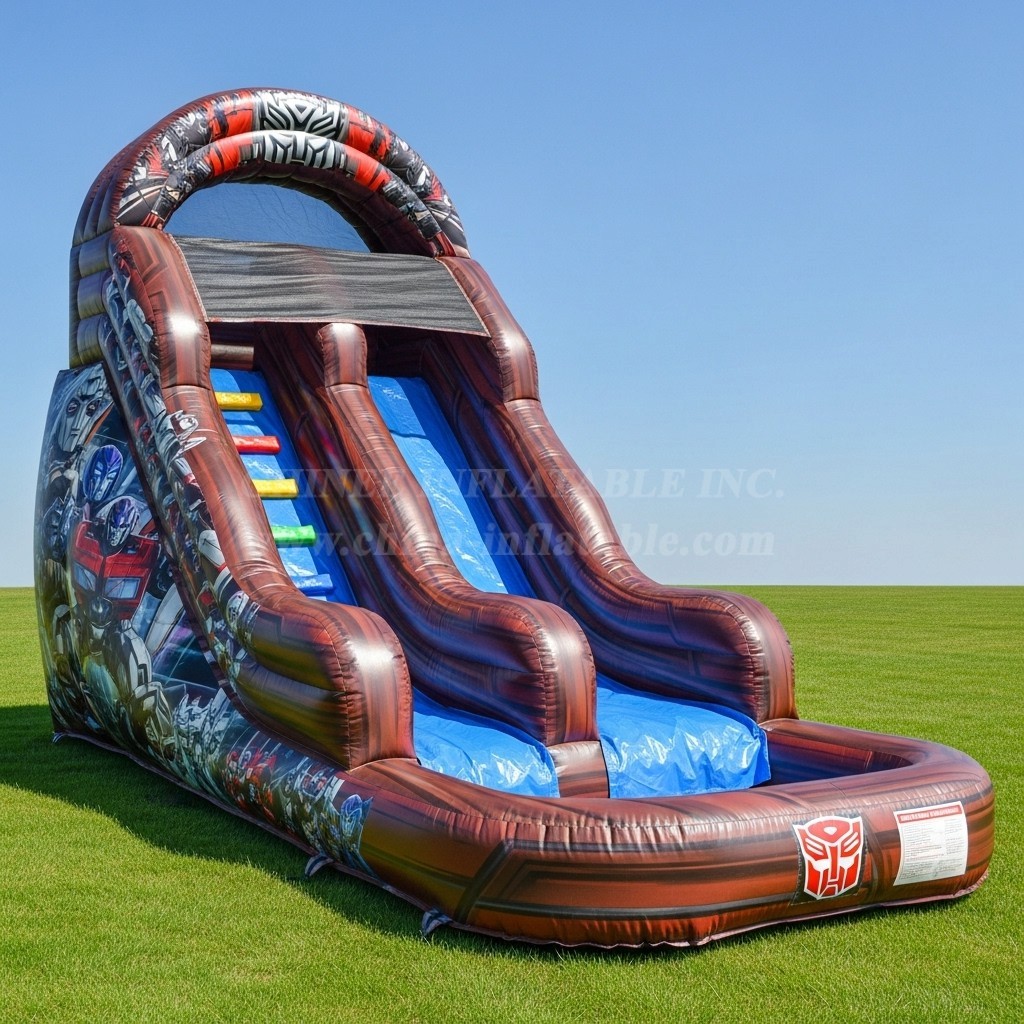 T8-8574 Transformers Theme Inflatable Water Slide