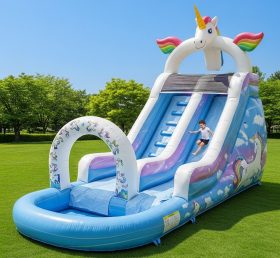 T8-8576 Unicorn Theme Inflatable Water Slide