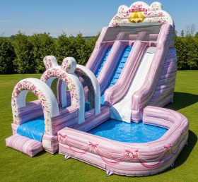 T8-8580 Weddings Theme Inflatable Water Slide