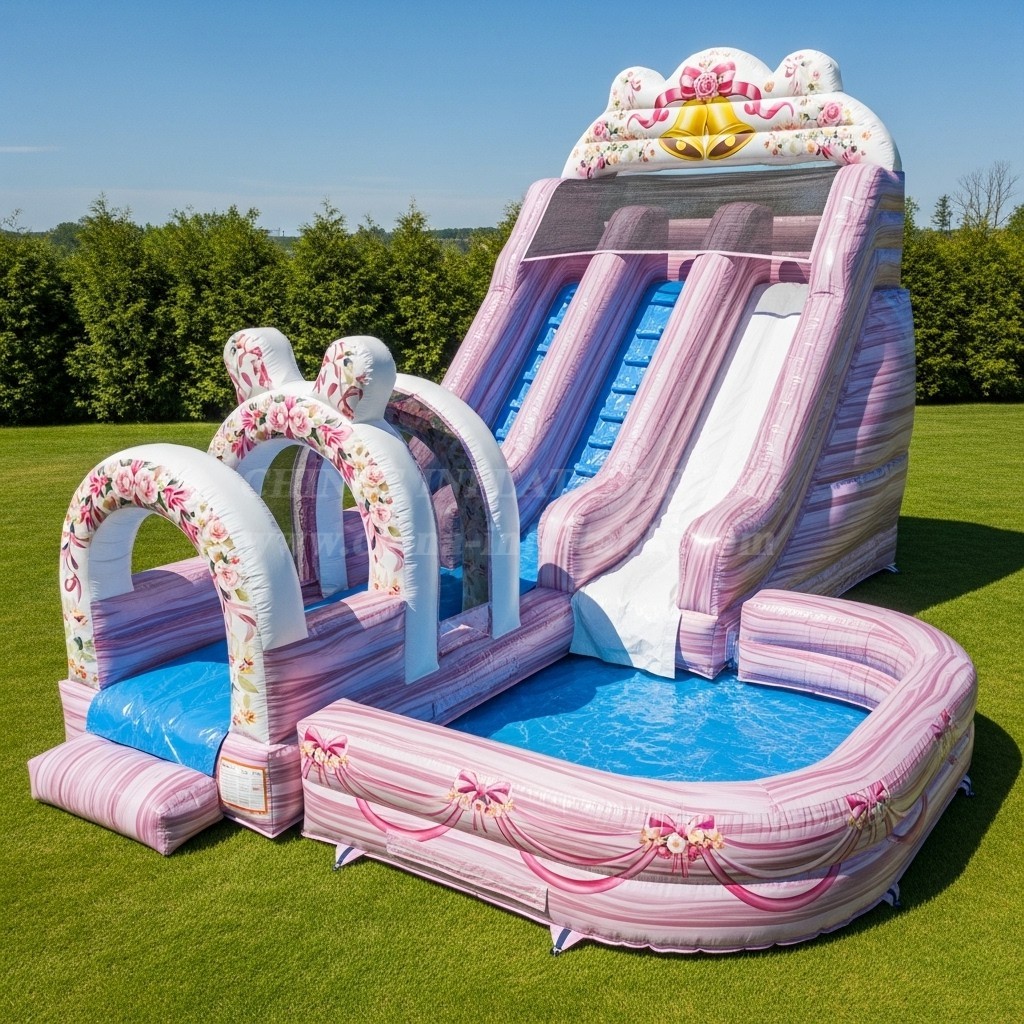 T8-8580 Weddings Theme Inflatable Water Slide