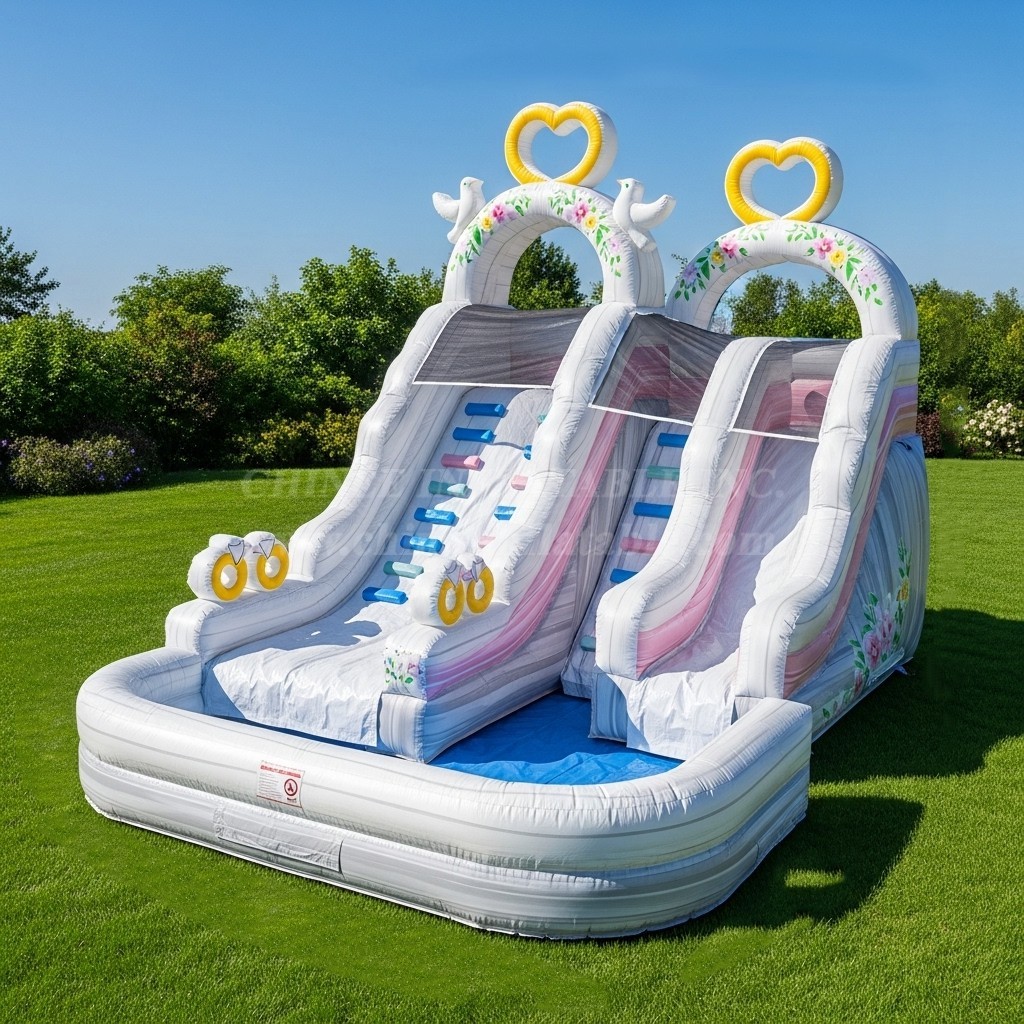 T8-8581 Weddings Theme Inflatable Water Slide