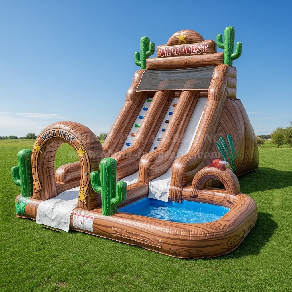 T8-8582 Wild West Theme Inflatable Water Slide