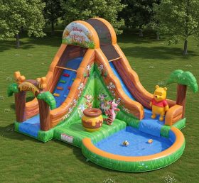 T8-8584 Winnie The Pooh Theme Inflatable Water Slide