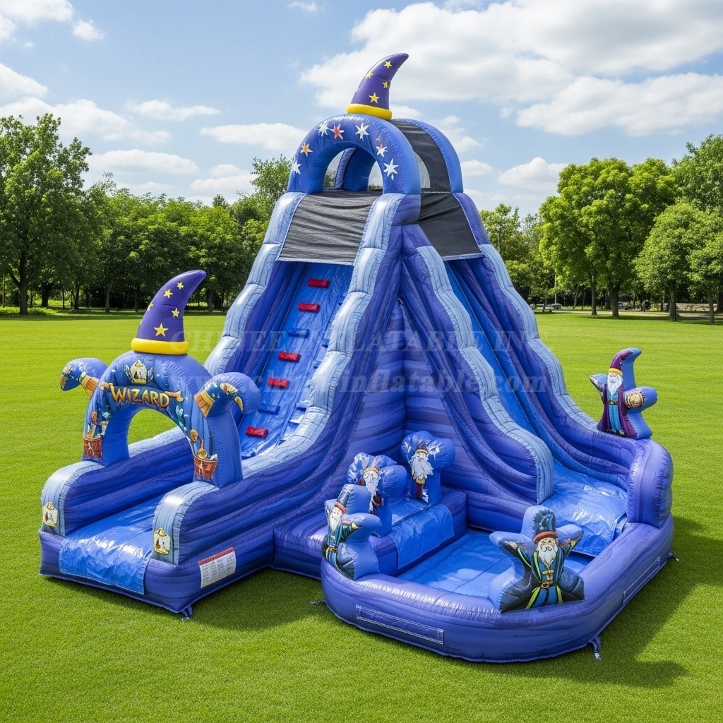 T8-8588 Wizard Theme Inflatable Water Slide