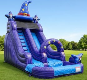 T8-8589 Wizard Theme Inflatable Water Slide
