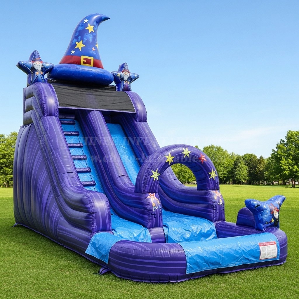 T8-8589 Wizard Theme Inflatable Water Slide