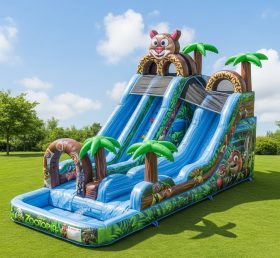 T8-8729 Zootopia Theme Inflatable Water Slide