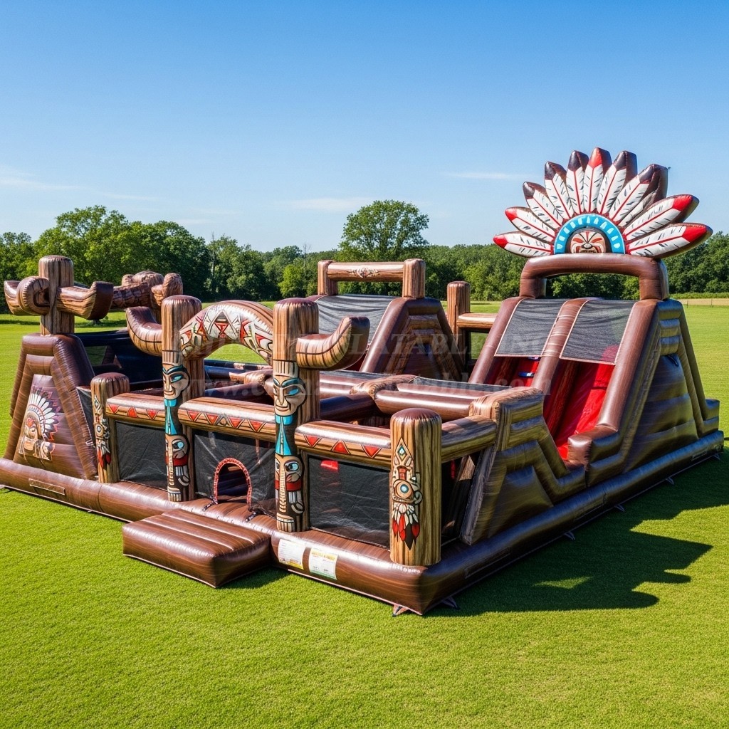T6-6137 American Indian Inflatable Playground